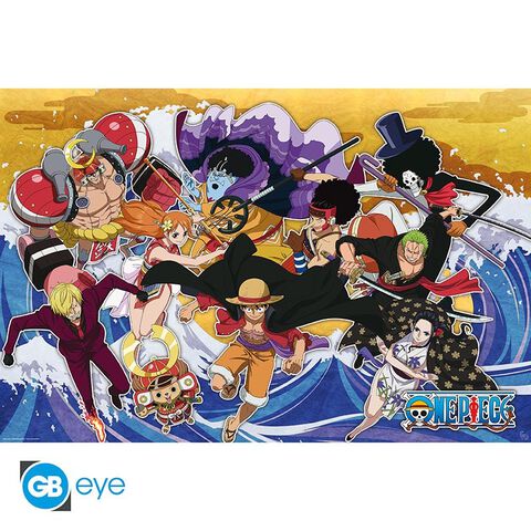 Poster - One Piece - L'équipage Au Pays De Wano - Roulé Filmé (915x61)
